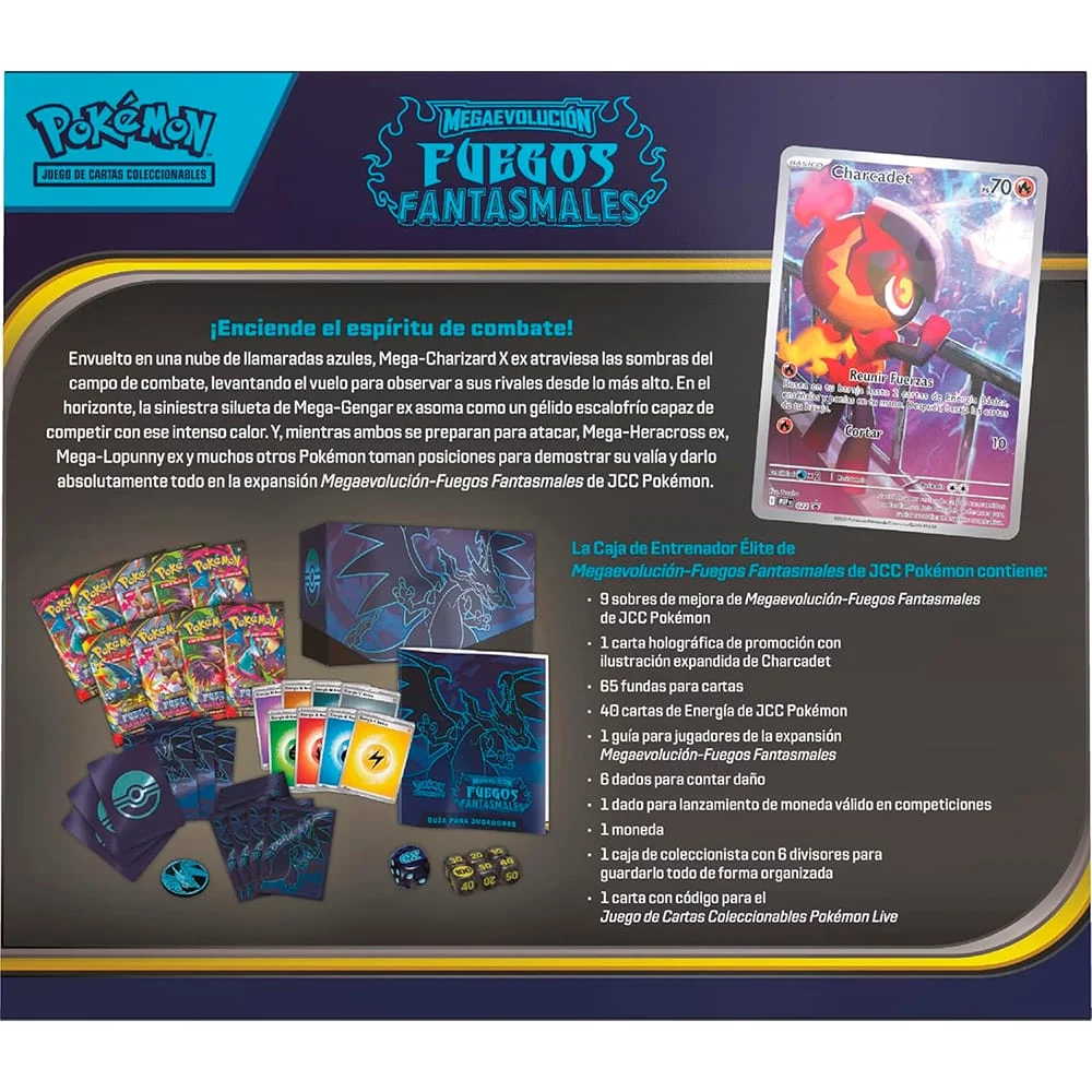 Pokémon TCG: Fuegos Fantasmales | Caja de Entrenador Élite (ETB) Español - Imagen 2