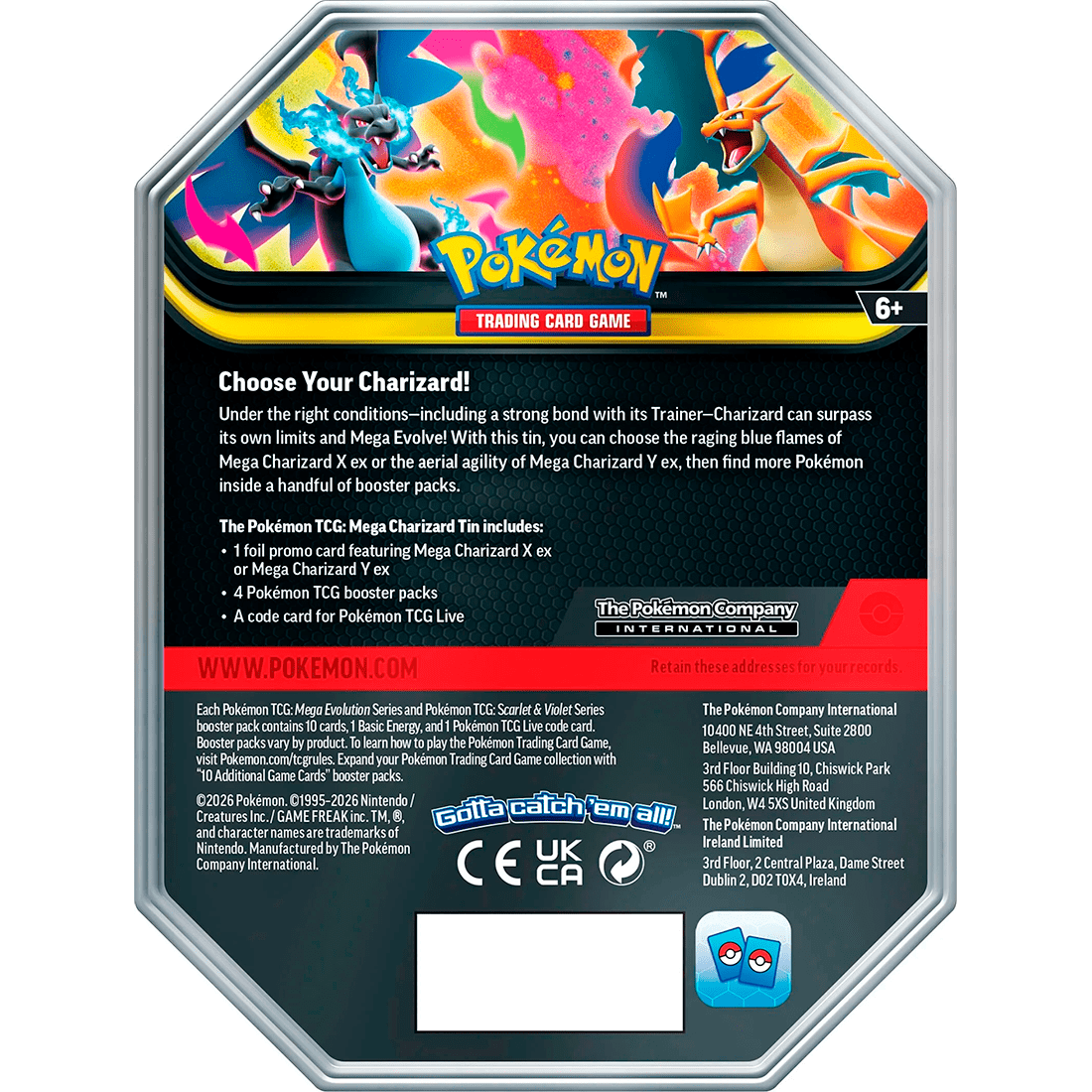 Pokémon TCG | Lata Mega Charizard X & Y EX (Inglés) - Imagen 4