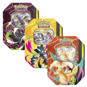 Lata Pokémon Megapotencia ex Español | Mega Forces Tin 4 Sobres